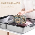thumbnail image 3 of FORMRS Makeup Bag Travel Cosmetic Organizer for Women Fold Flat Zipper Pouch with Handle, Floating Whale, 3 of 8