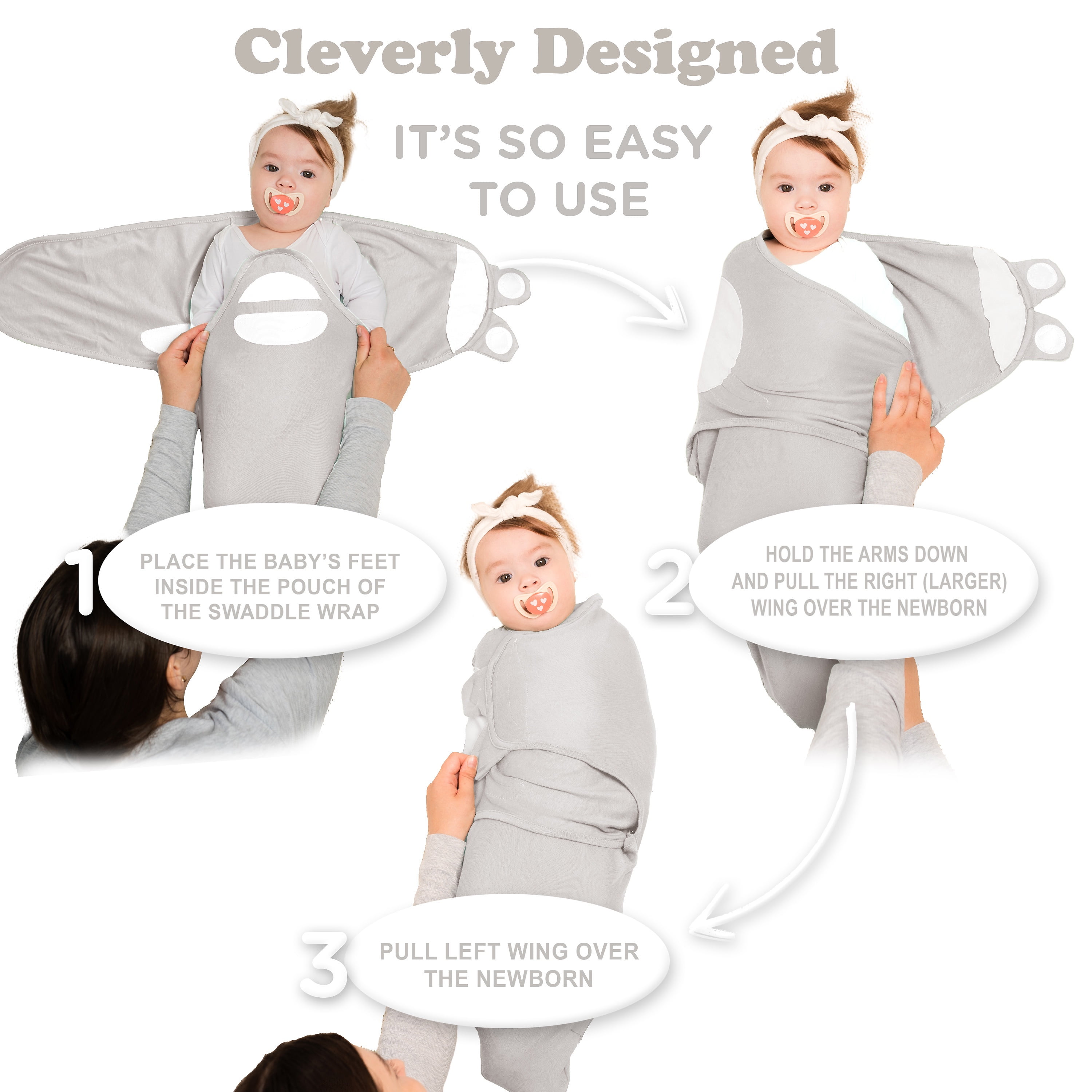 Baby Swaddles for Newborns - 3 Pack Baby Swaddles for 3-6 Months - Baby Swaddle Sleep Sack