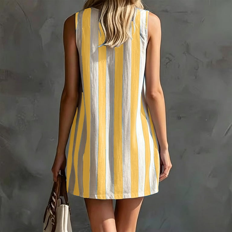 mini yellow beach dress Mallorie Yellow Beaded Mini dress - US 6