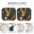 thumbnail image 6 of Hirioo Palatial Style Flower Rabbit for 2PCS Windshield Sun Shade Foldable | Front Windshield Shade for Sun, Heat and UV Rays-Large, 6 of 6