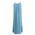 thumbnail image 6 of TBWNWG Girls Summer Sleeveless Spaghetti Strap Sun Dress with Flowy Skirt and Pockets for Casual Play Outfits,Sizes 13-14 Years, 6 of 6