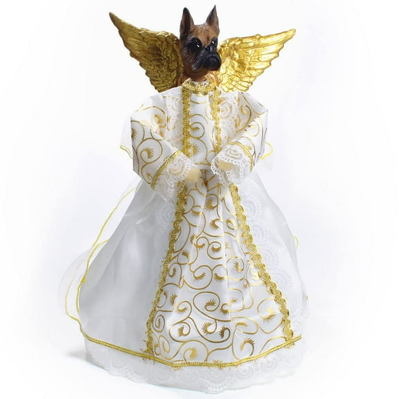 Boxer Angel Christmas Tree Topper (Brindle)