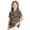 Coffee, variant on Girls Short Sleeve Polo Shirt, Snowy Tree Branch Oak Leaf Camo Print Collared Top, Lightweight Polyester Casual T-Shirt for Outdoor School Daily Wear,Gray,150