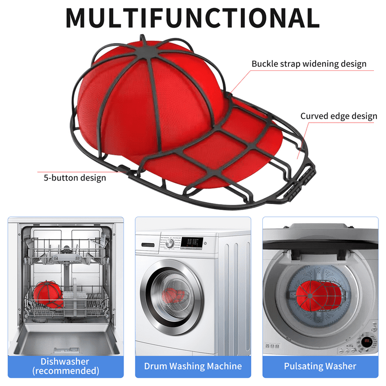 ENROSLU Pack Hat Washer, Baseball Cap Washer Cage, Hat Rack - Main Image