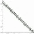 thumbnail image 2 of Beautiful Sterling Silver Rhodium-plated CZ -X- Bracelet, 2 of 2
