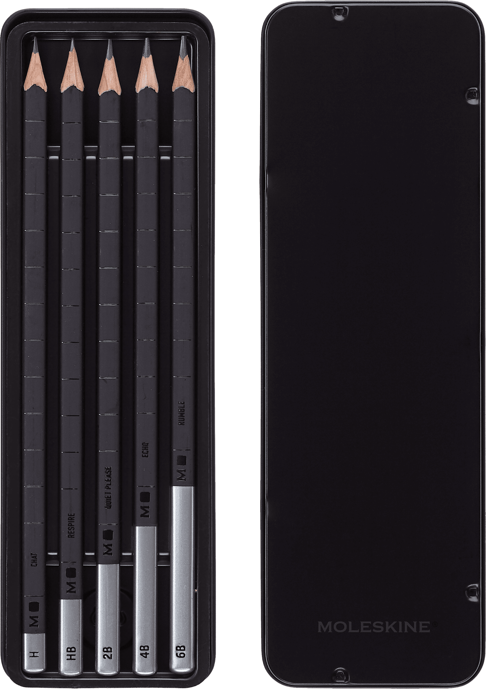 Moleskine Drawing Pencil Set, Graphite, 5 Pieces