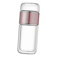 thumbnail image 4 of simhoa Glass Tea Infuser Bottle 350ml Glass Tea Infuser Cup for Office Outdoor Home Rose Gold, 4 of 8