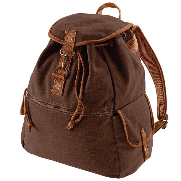 Quadra - Mochila de tela modelo Vintage (18 litros) (Marrón vintage)