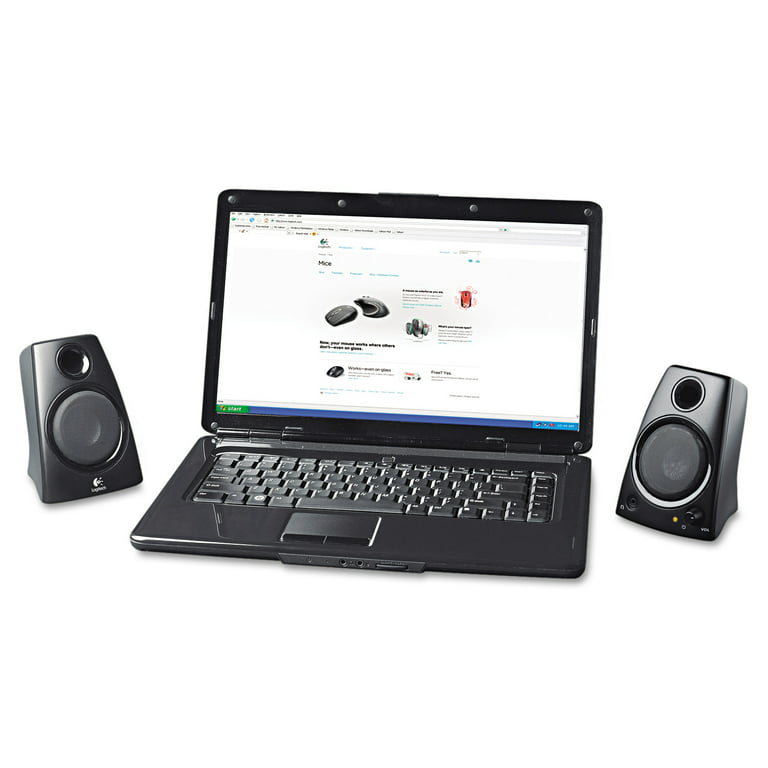 Altavoces Logitech Z130 para PC, sonido estéreo completo, graves fuertes,  entrada de audio de 3,5 mm, conector para auriculares, controles de  volumen, ordenador/TV/smartphone/tableta, negros