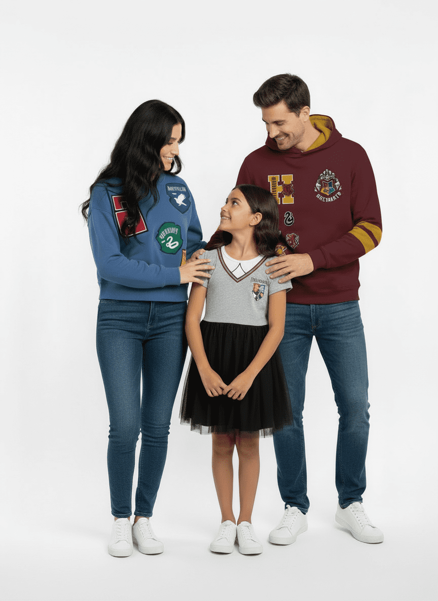 Harry Potter, Women's & Young Women's Graphic Crewneck Sweatshirt with Patches, Sizes XXS-2XL