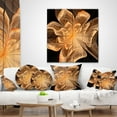 thumbnail image 4 of Designart Light Orange Symmetrical Fractal Flower - Floral Throw Pillow - 16x16, 4 of 5