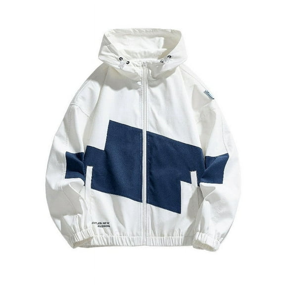 Men's Casual Techwear Jacket Windbreaker Korean Streetwear Hop Fashion Outerwear Lightweight Comfortable