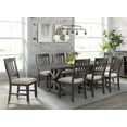 thumbnail image 2 of Trestle 9PC 96" Rectangle Extendable Dining Table Set in Distressed Gray Wood, 2 of 3
