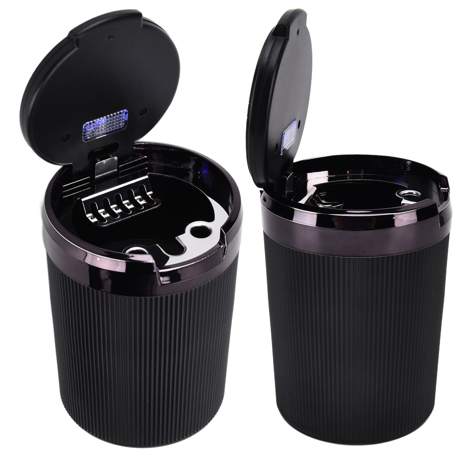TOPINCN LED Car Ashtray with Lid 3W Portable Automobile Ashtray Car