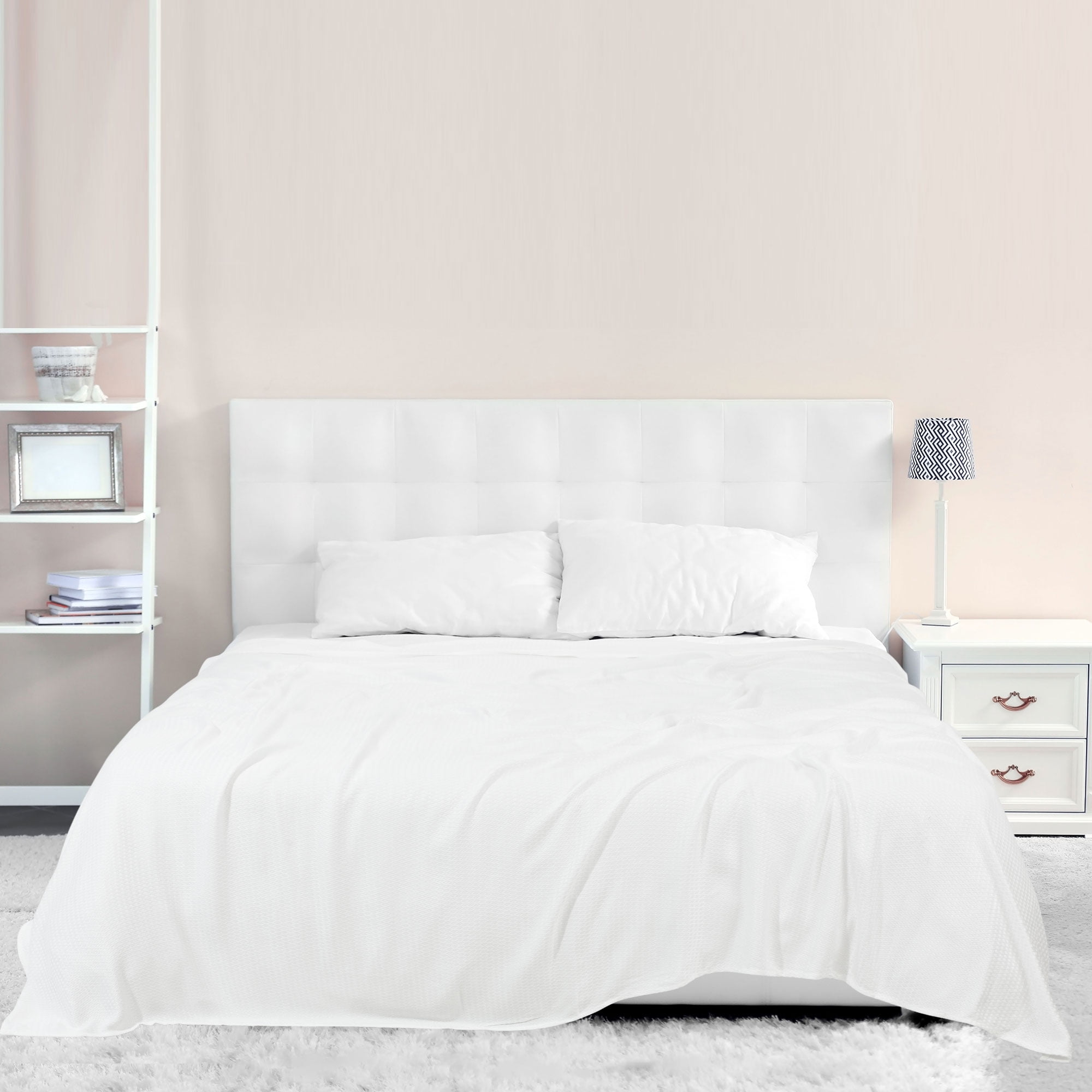 Unique Bargains Cooling Viscose from Bamboo Breathable Blanket White Twin