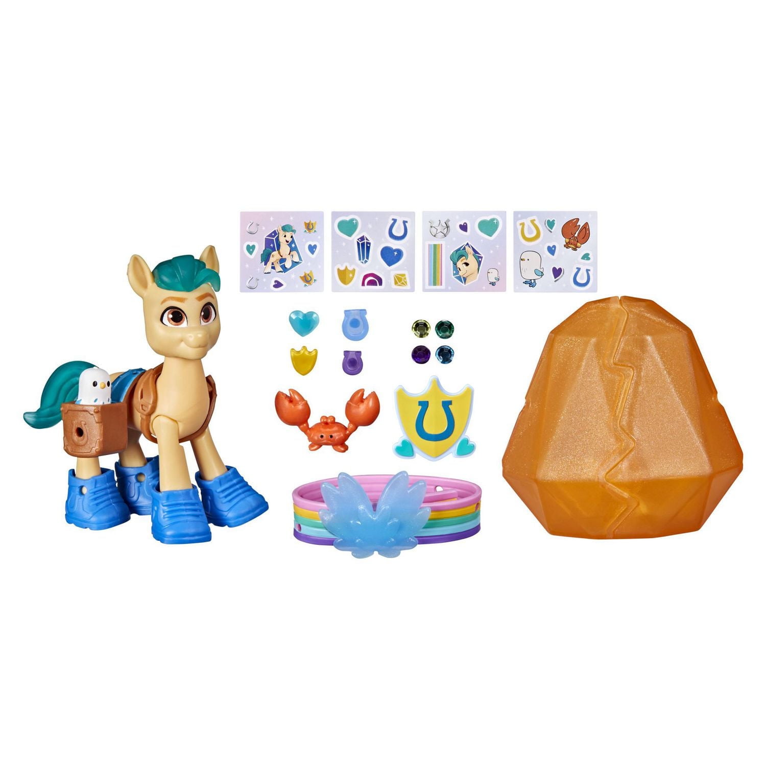My Little Pony: A New Generation Movie Crystal Adventure Hitch Trailblazer - 3-Inch Pony Toy with Surprise Accessories, Friendship Bracelet