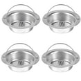 thumbnail image 1 of Yuarrent Colador de desagüe para fregadero de cocina de 4 piezas, mano de obra fina, red de filtro de drenaje, fácil de limpiar, cesta grande de acero Accesorios de baño No.2 Yuarrent HA027460-02, 1 of 1