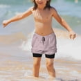 thumbnail image 7 of Cauagu Minimalist Snowflake Print Swim Trunks for Men,Youth Boys Swim Shorts Compression Liner Beach Shorts Boys' Swimming Shorts 7-20 Years Bathing Suit-Small, 7 of 7
