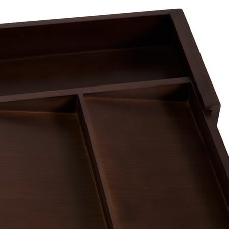 Honey-Can-Do - Expandable Kitchen Drawer Organizer Tray - Walnut