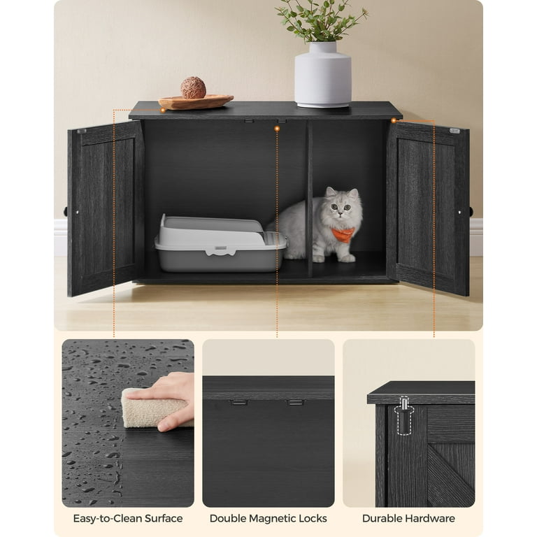 Feandrea Large Covered Litter Box Furniture with Hidden