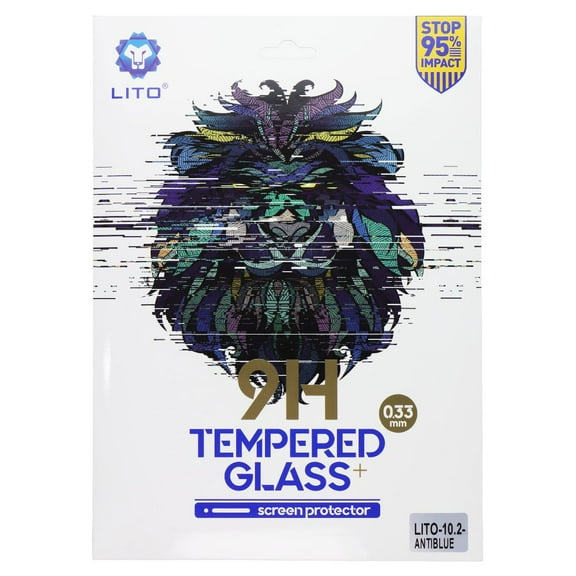 LITO 9H Tempered Glass Screen Protector for iPad 10.2 - Anti-Blue