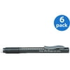 Pentel Clic Eraser Pencil-Style Grip Eraser, Black, 6-Count