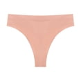 thumbnail image 2 of Swuxness Women's Thong Underwear, Women's Panties, Women's Ribbed Thong Seamless Yoga Sports Plus Size High Elasticity Panties for Women Pink, L, 2 of 4