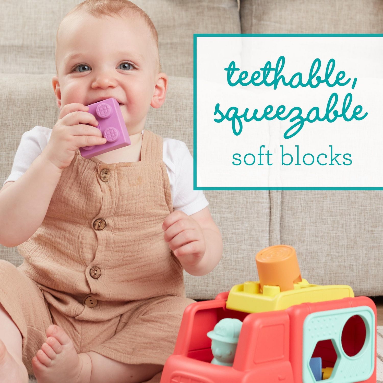 Infantino Super Soft 1st Stack and Go Explorers Stacking Toy Playset - Fire Truck