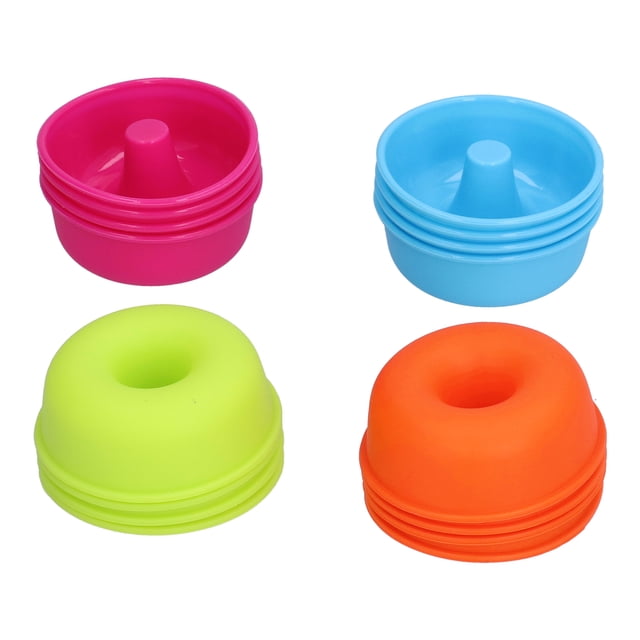 Moldes de silicona NikouMX 16 piezas Molde de donut diseño elevado
