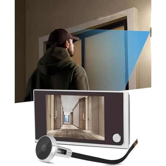 Peephole Door Viewer Digital Door Eye Camera LCD HD Screen Wide Angle View for Home Security