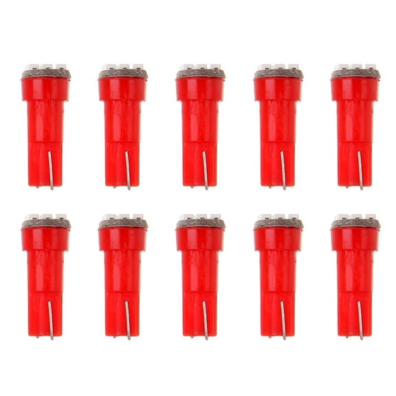 cciyu 10 Pack Red T5 74 3-3014SMD Car Dashboard Panel Gauge Side LED Light Bulbs Lamp 12V For 1995-1997 1999-2002 For Dodge Spirit Viper Stealth B3500 B2500 Ram 3500 Ram 2500 Intrepid Avenger Durango