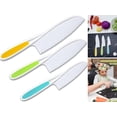 thumbnail image 5 of Juego de cuchillos para cocinar y hornear de 3 piezas de Knives for Kids: cuchillos para niños en 3 tamaños y colores/agarre firme (los colores varían), 5 of 5
