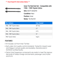 thumbnail image 2 of Inner Tie Rod End Set - Compatible with 1986 - 1989 Toyota Celica 1987 1988, 2 of 2