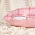 thumbnail image 3 of REGALWOVEN Pack of 2 Plaid Decorative Throw Pillow Covers Check Soft Cushion Case for Sofa Living Room Couch Pink 20" x 20", 3 of 7