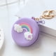 thumbnail image 3 of FloreceBien Monedero de Silicona Lindo Cierre de Cremallera Opción de Regalo Bolsa de Cambio para Mujer Monedero para Llaves de Lápiz LabialRedondo, Arco Iris, 3 of 6