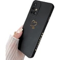 thumbnail image 6 of for Galaxy A51 4G Case(Not fit 5G),Cute Bling Side&Back Plated Love Heart with Anti-Fall Lens Camera Cover Protection Soft Shockproof Anti-Fingerprint Case for Samsung Galaxy A51 6.5" - Brown, 6 of 8