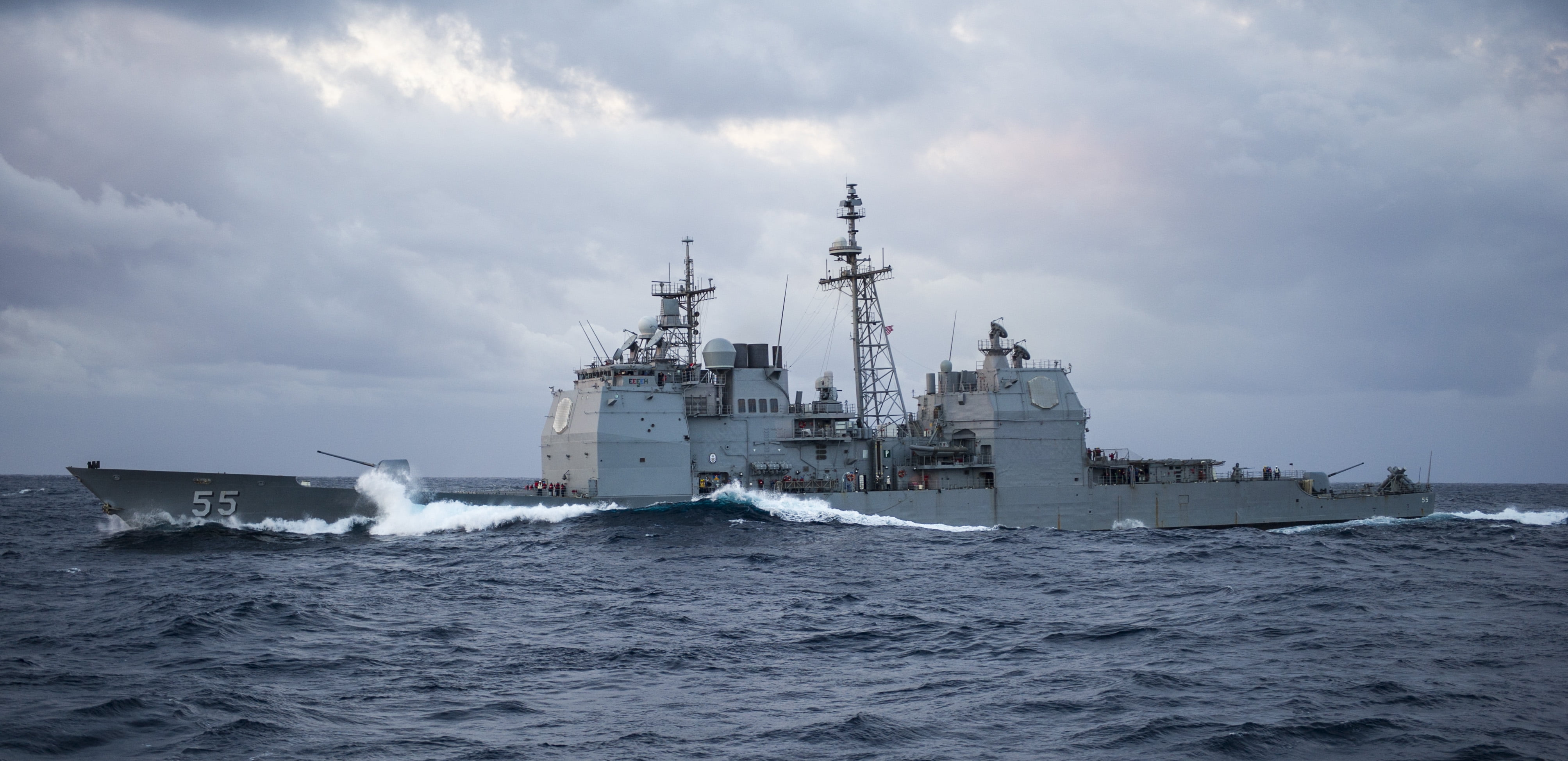 LAMINATED POSTER The Ticonderogaclass guidedmissile cruiser USS Leyte