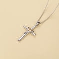 thumbnail image 3 of JUSIP 925 Sterling Silver Cross Necklace for Women Men 5A CZ Birthstone Necklaces 14K Gold Plated or Rose Gold Necklace for Easter or Mother's Day, 3 of 12