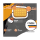 thumbnail image 3 of Plafon Rectangular 18 Led Arillo Gel Bisel Cromado 12-24v 2pz Lab.G,Naranja, 3 of 5