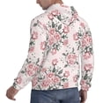 thumbnail image 6 of Goofa Rose Flowers for Men's Hooded Sweatshirt - Lightweight Pullover Hoodie with Kangaroo Pocket, Perfect for Everyday Wear-Small, 6 of 7