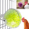 thumbnail image 2 of Chicken Vegetable Hanging Feeder Stainless Steel Poultry Feeder Ball Metal Detachable Feeding Ball with Chain Reusable Hanging Chicken Feeding Basket for Chicken Hens Duck Rabbit, 2 of 11