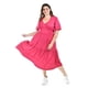 thumbnail image 1 of Vestido midi casual Roman Fashion /Tallas Extras, 4285 (Fiusha) fucsia 40, 1 of 7