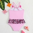 thumbnail image 5 of MEZZALL Summer Girls Leopard Print Swimming Cute Beach Swimsuit For Girls Children Swimsuit Pool With Cartoon / Flower Print Beachwear, 5 of 9
