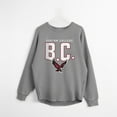 thumbnail image 3 of Women's Gameday Couture Gray Boston College Eagles Oversized Pure Motion Corded Sweatshirt, 3 of 4
