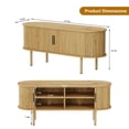 thumbnail image 7 of Emorefun Modern TV Console Table, 47.2" Entertainment Center with Storage & Sliding Door for Living Room, Bedroom, Office, Oak, 7 of 7