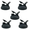 thumbnail image 1 of POINTERTECK 5 Pcs Couvercle de Bouteille de Boisson Couvercle à Large Trou Réutilisable Étanche pour Pot Mason, 1 of 4