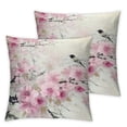 thumbnail image 2 of Nawypu Cherry Blossoms Body Pillow Cover Pink Flowers Cherry Blossom Cushion Long Pillowcase with Zipper Floral Pillow Covers Decorative Soft Large Bedding Pillow Cases for Couch,Set of 2, 2 of 6