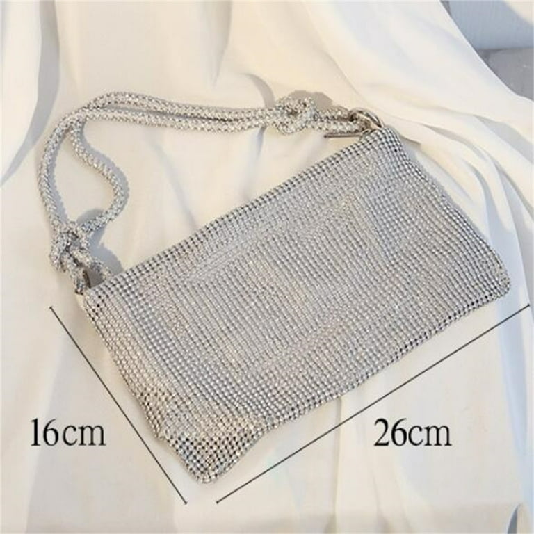 Evening Party Glitter Shoulder Bag Clutch Bag Crystal Female Dinner Party  Wedding Purses Handbag Chain Shoulder Crossbody Bags