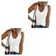 thumbnail image 2 of Camisetas sin mangas Qarigey Mujer Racerback Ajustado Blanco S, 2 of 6