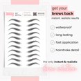 thumbnail image 2 of Tatuajes temporales de cejas Brows by Bossy - Pack impermeable de 5 (marrón), 2 of 8